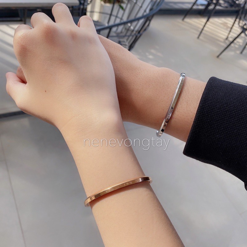 [CÓ SẴN] Vòng tay CUFF khắc tên nam nữ không gỉ | BigBuy360 - bigbuy360.vn