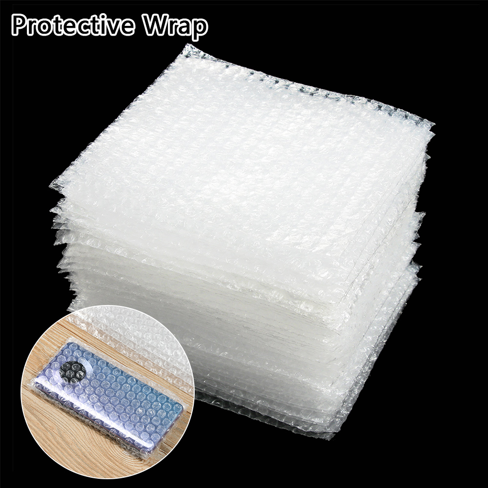 Bộ 50 túi màng bong bóng xốp PE trong suốt trắng đóng gói bảo vệ đồ dùng chống sốc có 6 kích cỡ