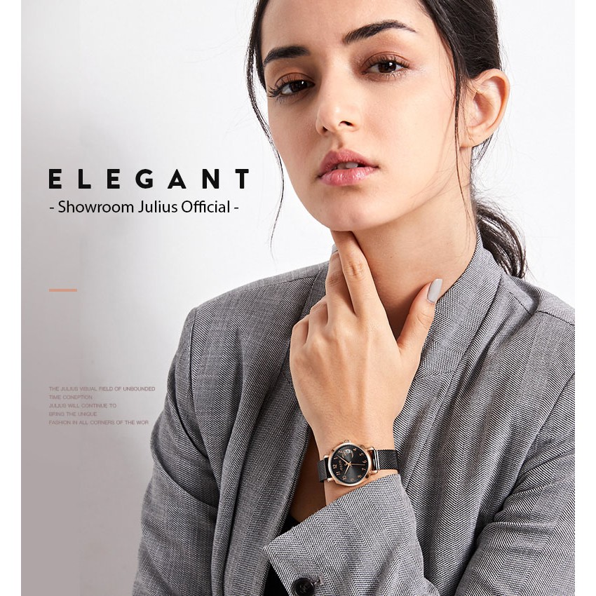 Julius Official | Đồng hồ julius nữ JA-1146 dây thép