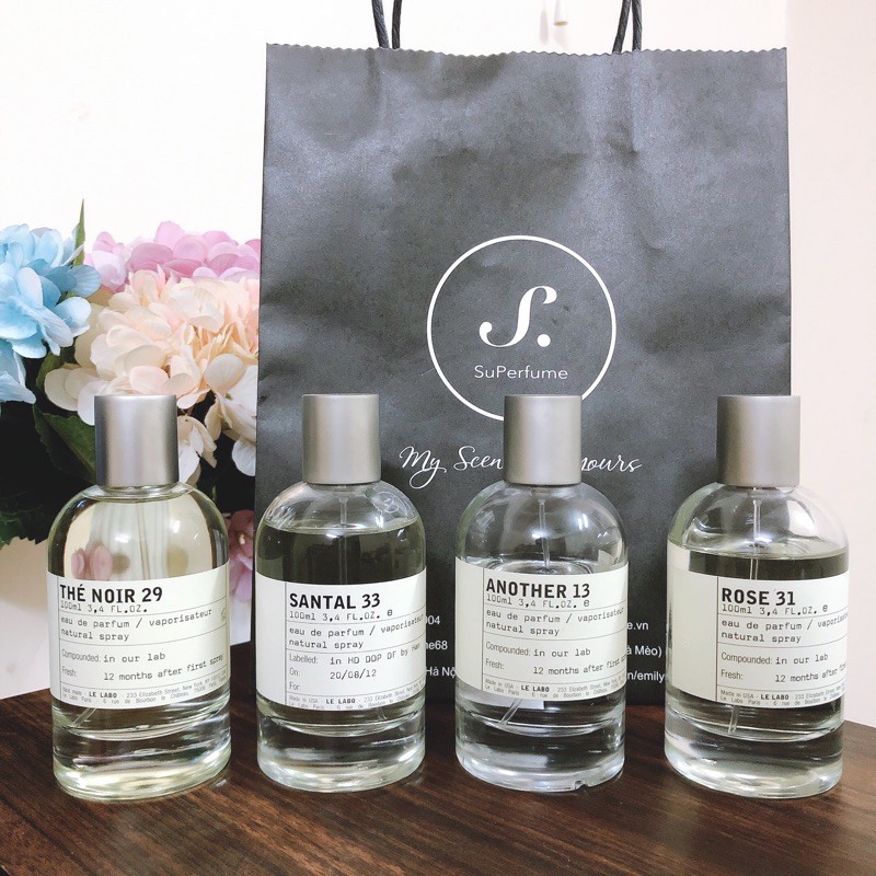 Nước hoa Lelabo Santal 33, Another 13, Bergamote 22, Rose 31, Lys 41, Noir 29, Tonka 25, Matcha 26, ...