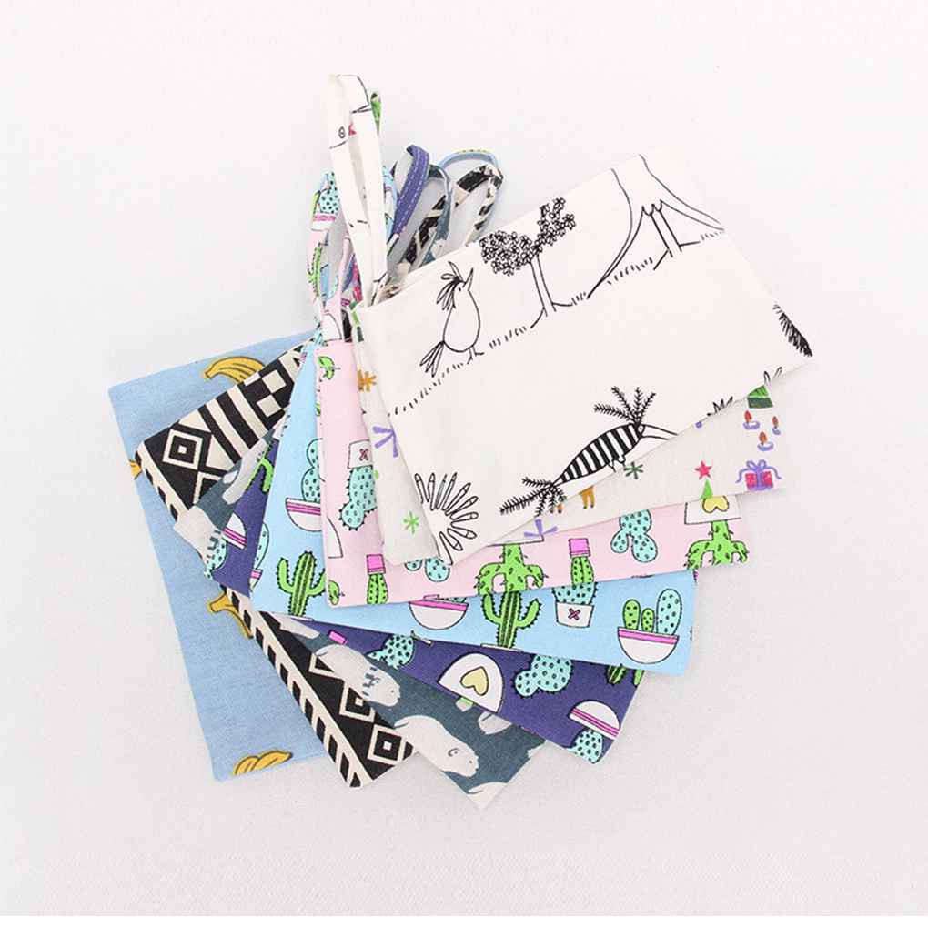 Women Ladies Canvas Coins Purses Students Simple Key Pouches Phone Bags Zipper Coins Wallet
