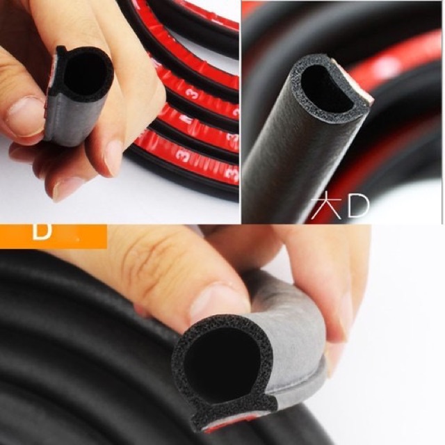 Gioăng chống ồn chữ D, Gioăng cao su chống ồn, chống bụi cho ô tô, Gioăng chữ D dán cửa xe chống ồn