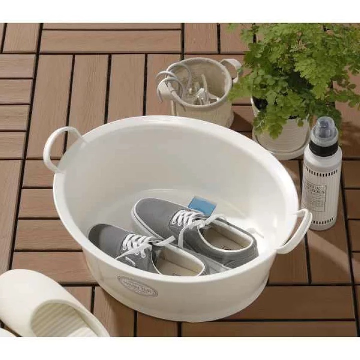 [Hỏa tốc HCM] Chậu nhựa tròn rửa chân tay, giặt quần áo đa năng Inomata Wash Tub 12 lít nội địa Nhật Bản