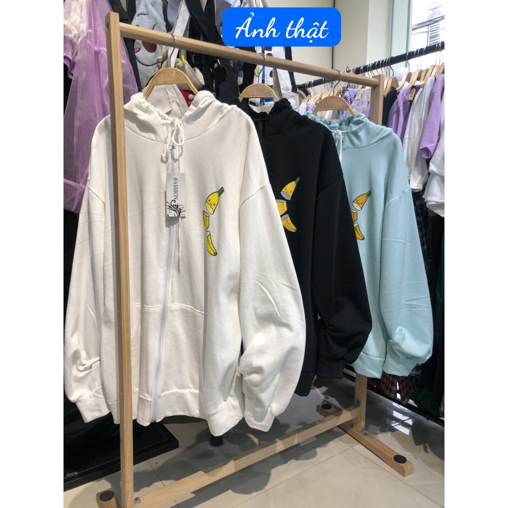 Áo Khoác Nỉ Nam Nữ Nỉ Bông Dày Dặn in Chuối Siêu Hot, Áo Khoác Jackets Nam Nữ Nỉ Ngoại Khoá Kéo in BANANA | BigBuy360 - bigbuy360.vn