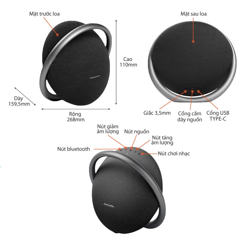 Loa Bluetooth Harman Kardon Onyx Studio 7 , New 100% - Hàng chính hãng