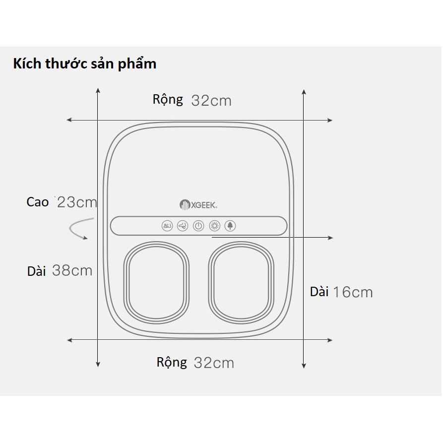 Máy massage chân Xiaomi Leravan LF-ZJ008 - Máy massage bấm huyệt Xiaomi Xgeek F3