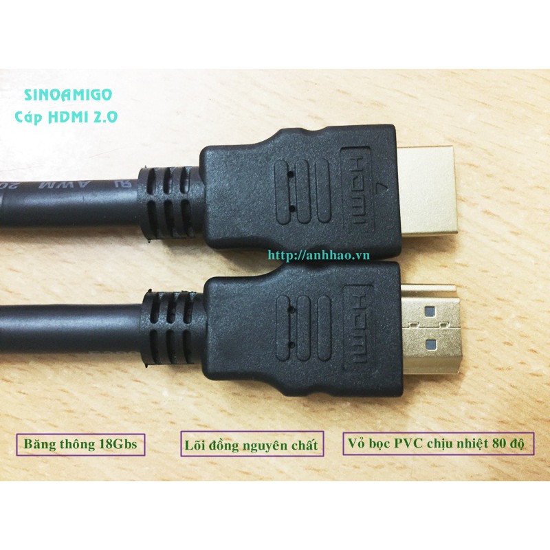 Dây cáp HDMI 2.0 dài 7m cao cấp Chính hãng Sino Amigo cho ti vi 2k, 4k siêu nét
