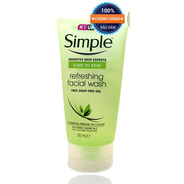 SỮA RỬA MẶT SIMPLE KIND TO SKIN REFRESHING FACIAL WASH GEL