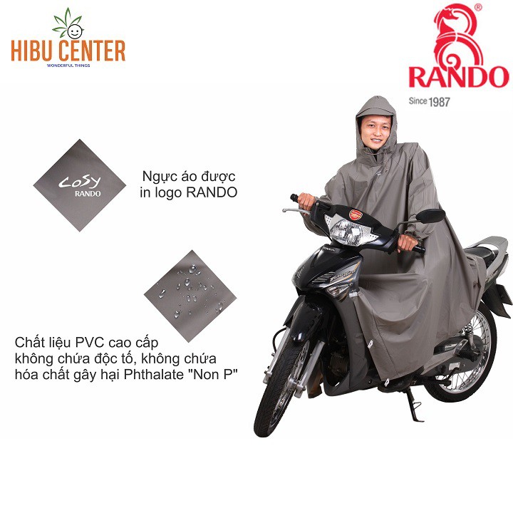 Áo mưa RANDO Poncho Cosy | Tiện Lợi, Dễ Sử Dụng | hibucenter