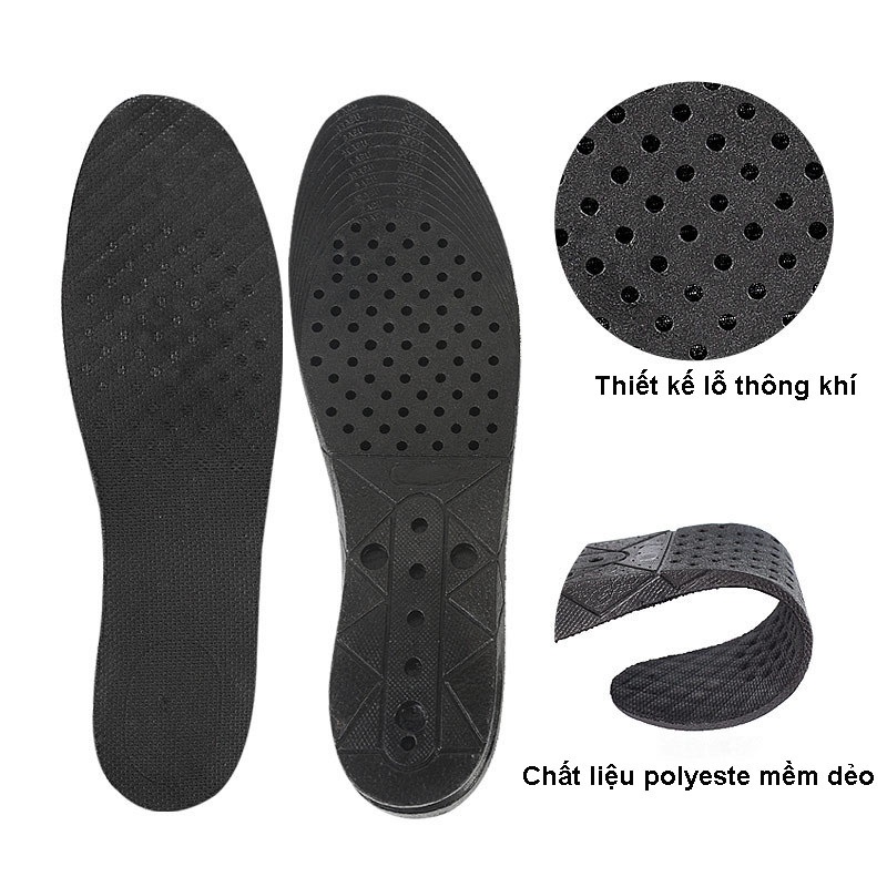 Cặp Lót Giày Đệm Khí Tăng Chiều Cao KAYFIA phù hơp cho nam,nữ Size từ 35-44