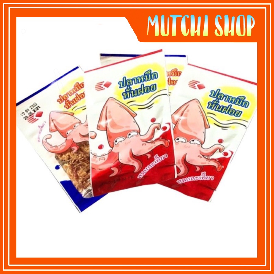 Khô Mực Hấp Nước Dừa Thái Lan 10 Gói 12g Mực Xé, Hương Vị Ngọt Ngọt Dai Dai, Sỉ Đồ Ăn Vặt Trẻ Em Hà Nội