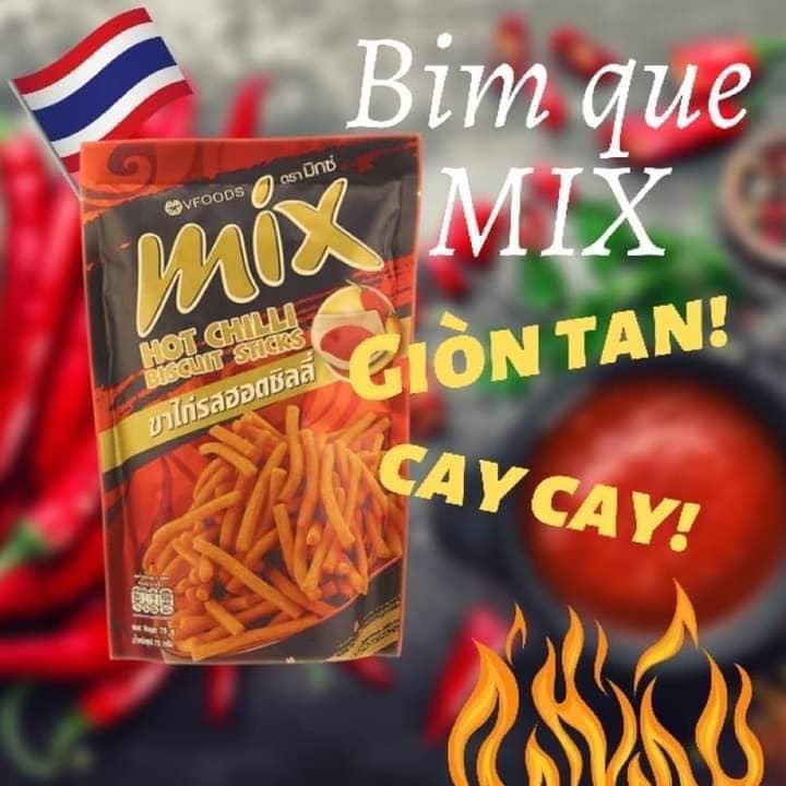 Bim bim tăm mix Thái Lan  gói 60g