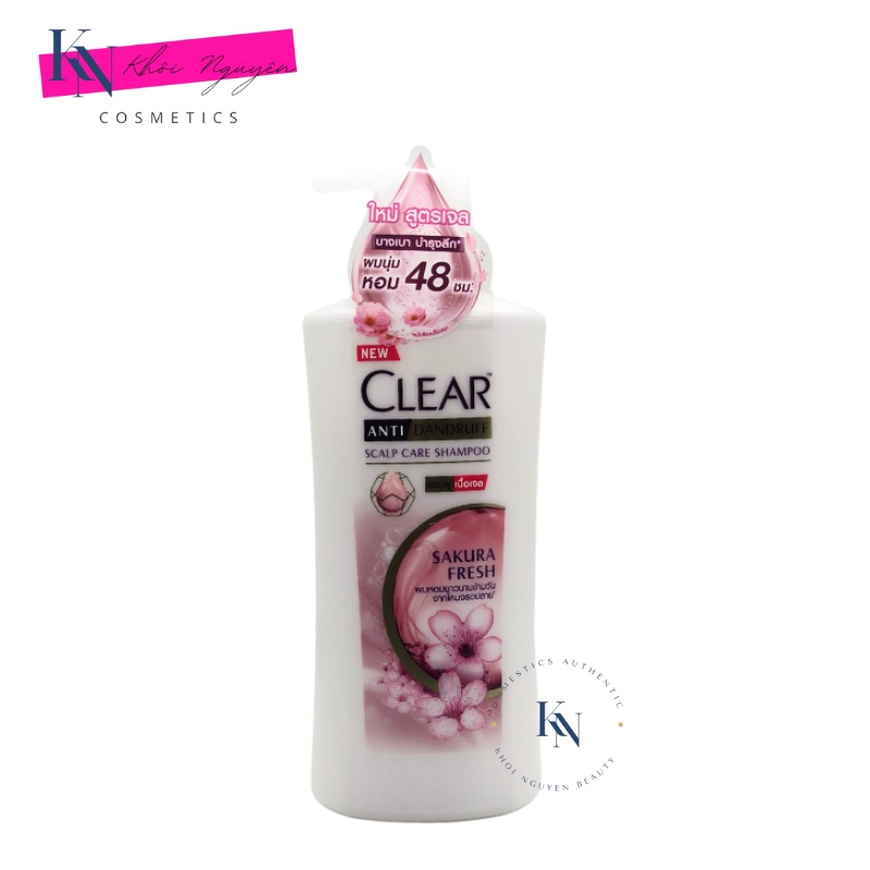 Dầu Gội Đầu Clear Thái Lan Men, Clear Bạc Hà, Clear Hoa Anh Đào, Clear Sakura Chai 435ml/450ml/480ml