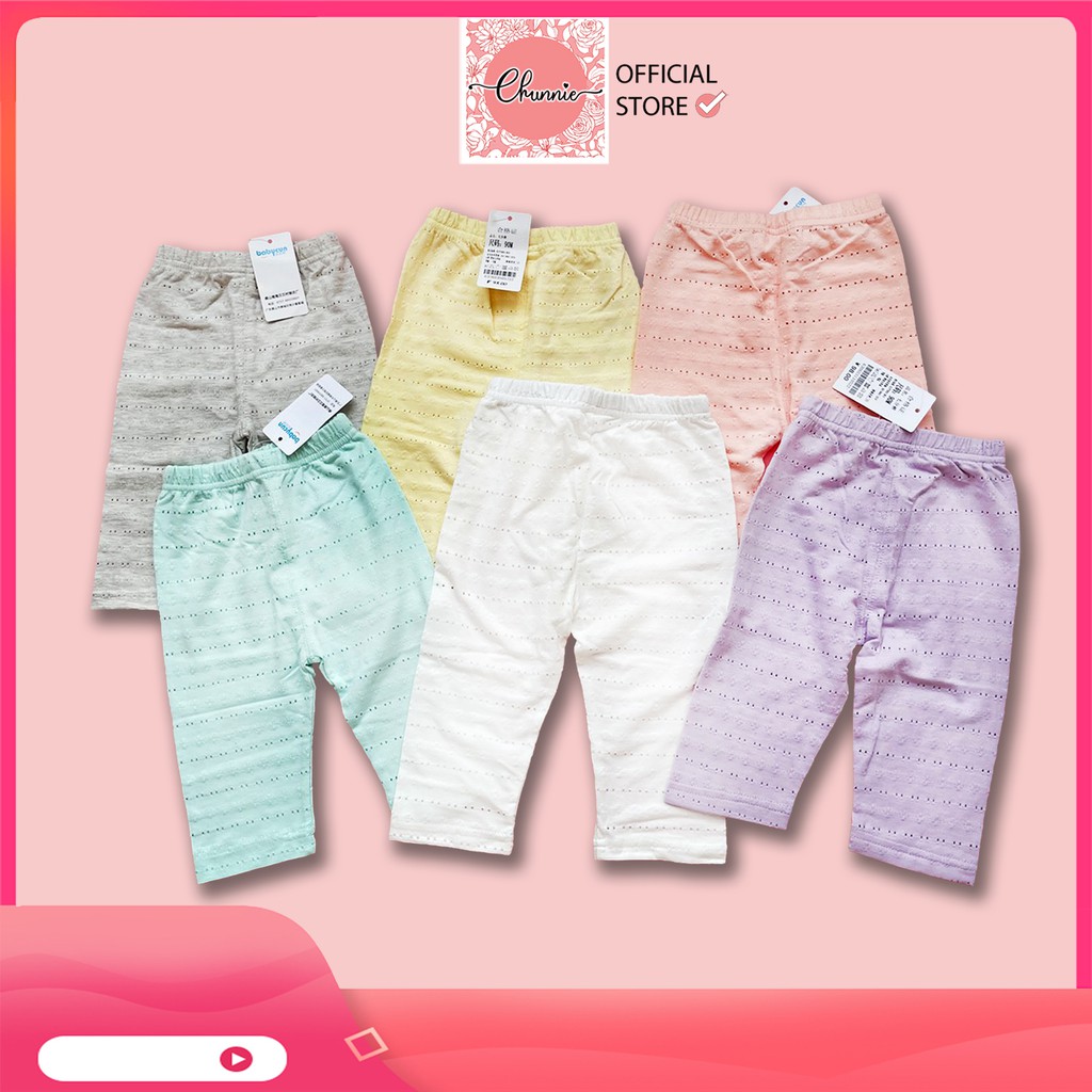 Quần legging lửng bé gái form chuẩn chất cotton mềm mại thoáng khí mùa hè Chunie Shop