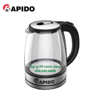 Bình Siêu Tốc Thủy Tinh Rapido RK1818 Chính Hãng