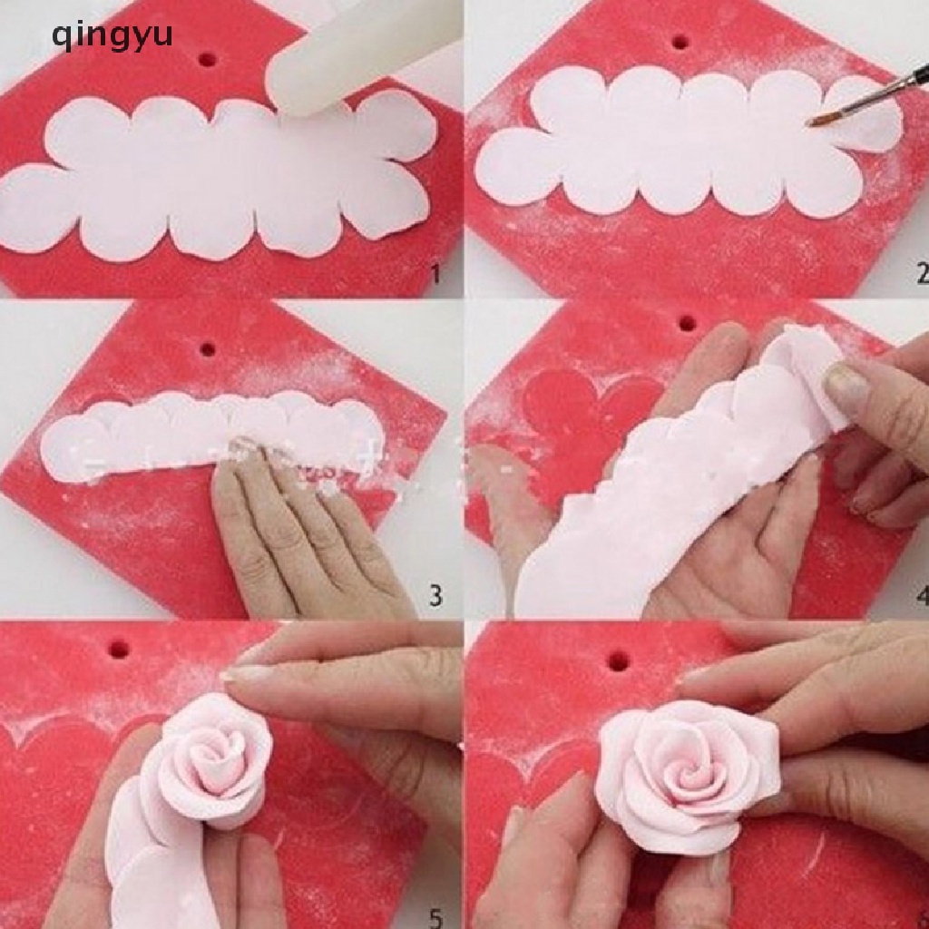 Khuôn Nhựa Cắt Tạo Hình Hoa Hồng Trang Trí Bánh