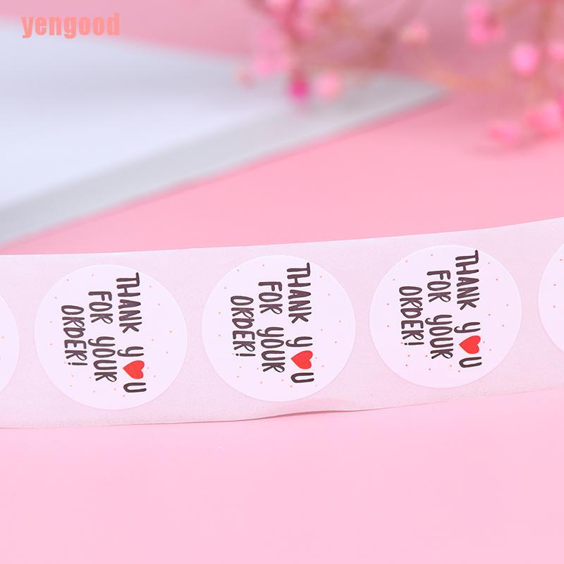 Set 500 Miếng Dán Tròn In Chữ Thank You Trang Trí