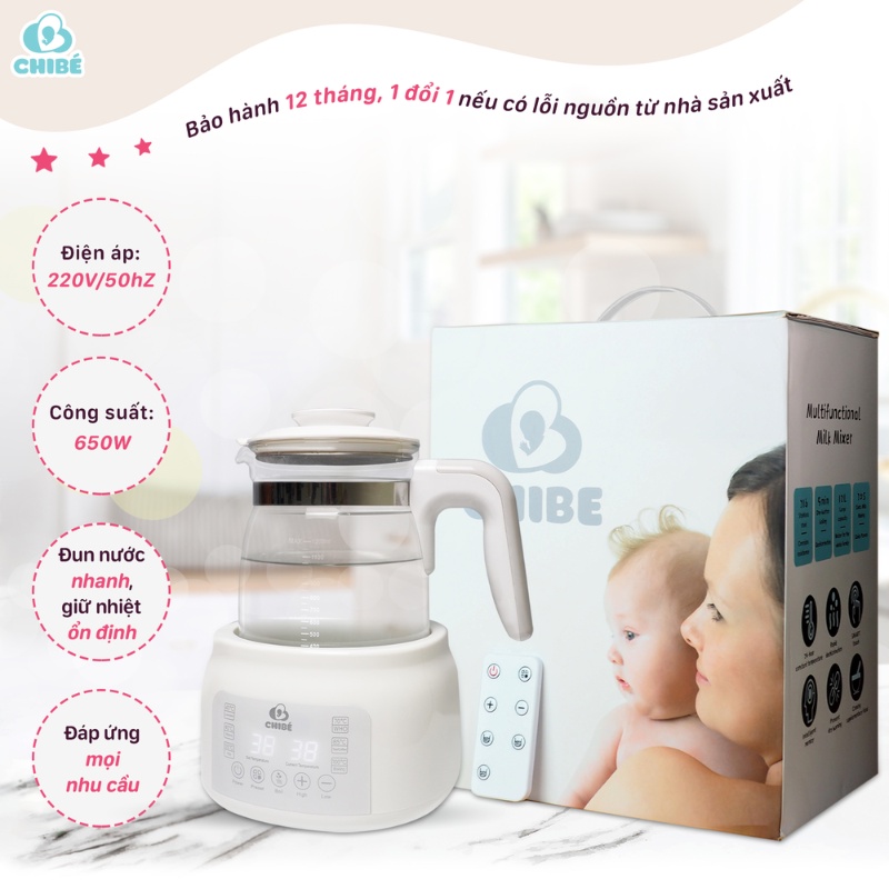 Ấm đun nước thông minh, điều khiển từ xa CHIBÉ CB002