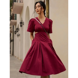 Đầm xếp ly eo cut - out chạy chun D.CHIC MS: 2812916