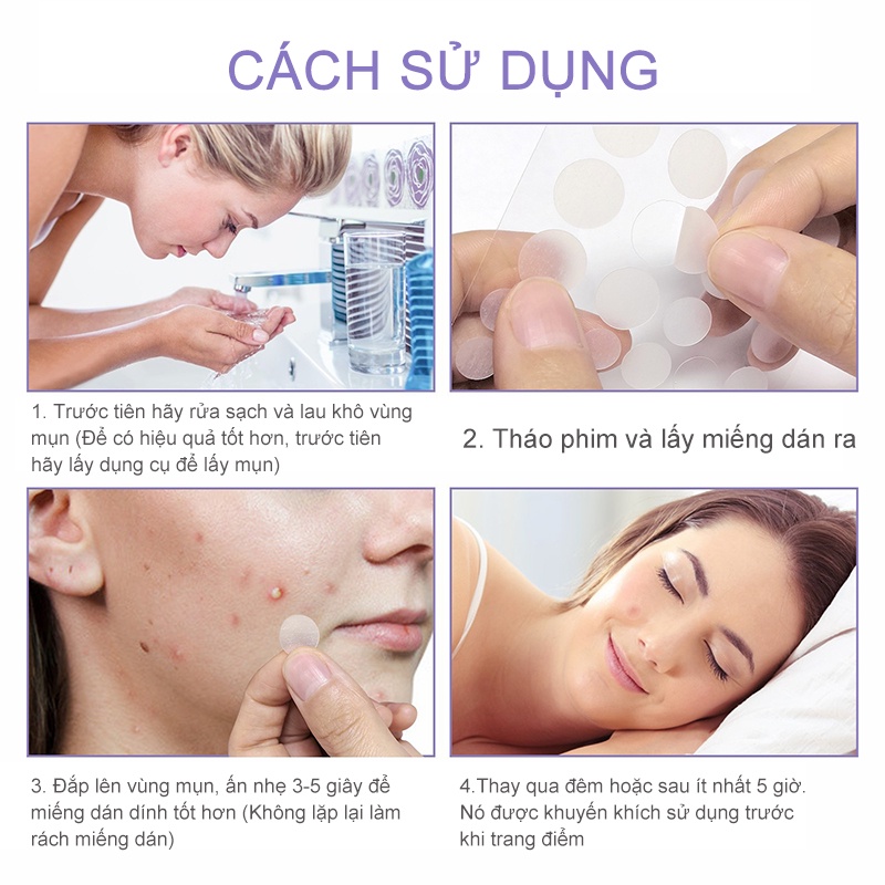 24 miếng dán mụn ẩn, làm sạch và chống viêm (LA-DDT-1)