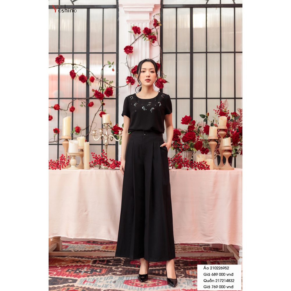 Áo Sơ Mi Croptop Đính Đá Nữ YOSHINO Đi Bộ Thanh Lịch Sang Trọng 210226952