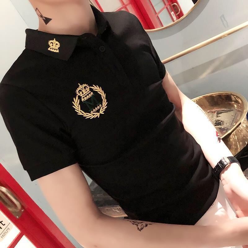 Áo Thun Polo Nam Tay Lửng Họa Tiết Sọc Ngang Thời Trang