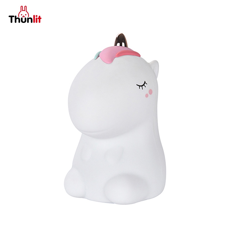 Đèn Ngủ Thunlit Hình Kỳ Lân 1200mah Sạc Bằng Usb 7 Màu Sắc