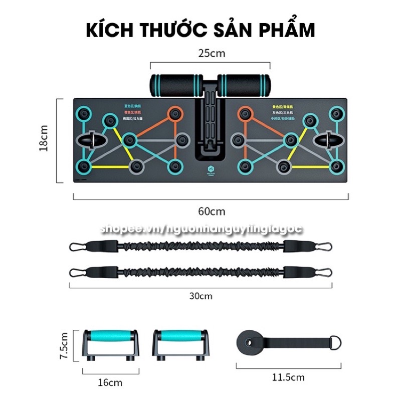 [FreeShip] Bộ tập chống đẩy đa năng, Dụng cụ chống đẩy, Dụng cụ hít đất, Phụ kiện tập gym, Bộ chống đẩy, Bộ hít đất