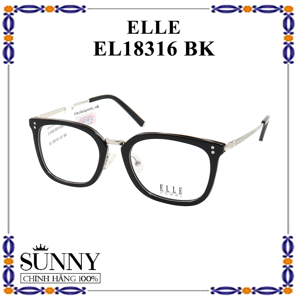 EL18316 BK - Gọng kính Elle chính hãng Korea, bảo hành toàn quốc