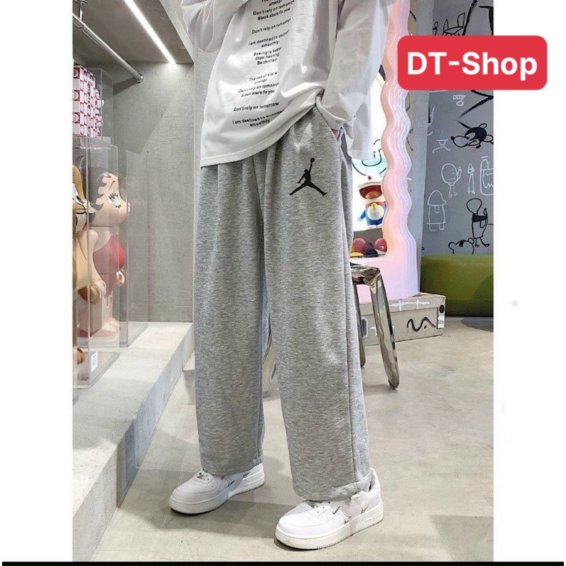 Quần ống rộng DT-Shop Unisex,quần dài Simple dành cho nam nữ cạp chun có dây rút điều chỉnh eo,rút gấu mặc 2 kiểu jogger