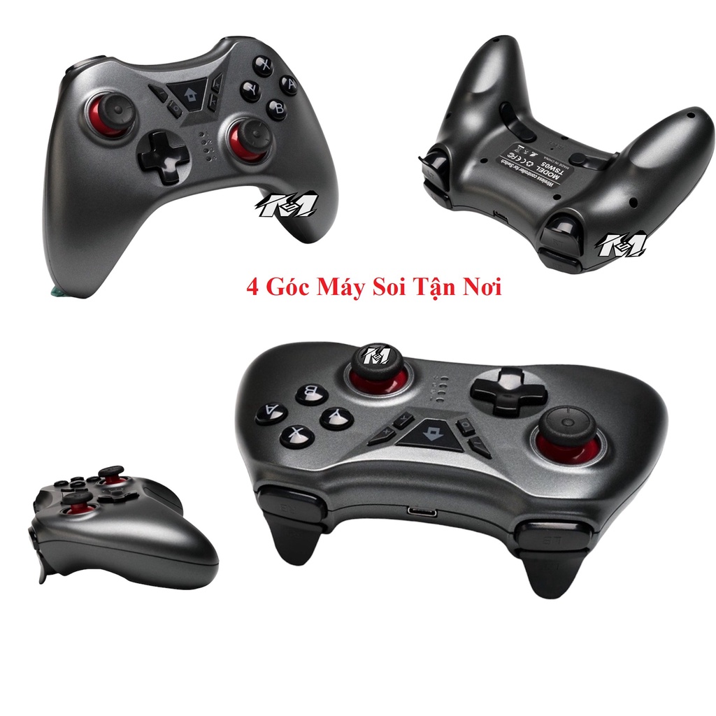 Tay cầm chơi game pc điện thoại kết nối bluetooth không dây có rung TSW05/ ESM 9110, Phụ kiện tay game console Gaming