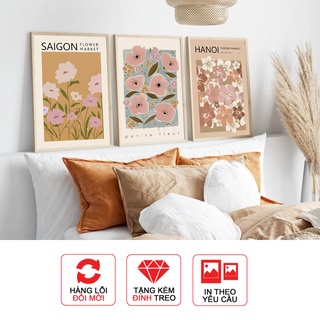 Set 3 tranh treo tường canvas khổ lớn NEW411