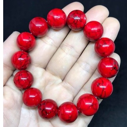 VÒNG TAY PHONG THỦY SAN HÔ ĐỎ 14LY