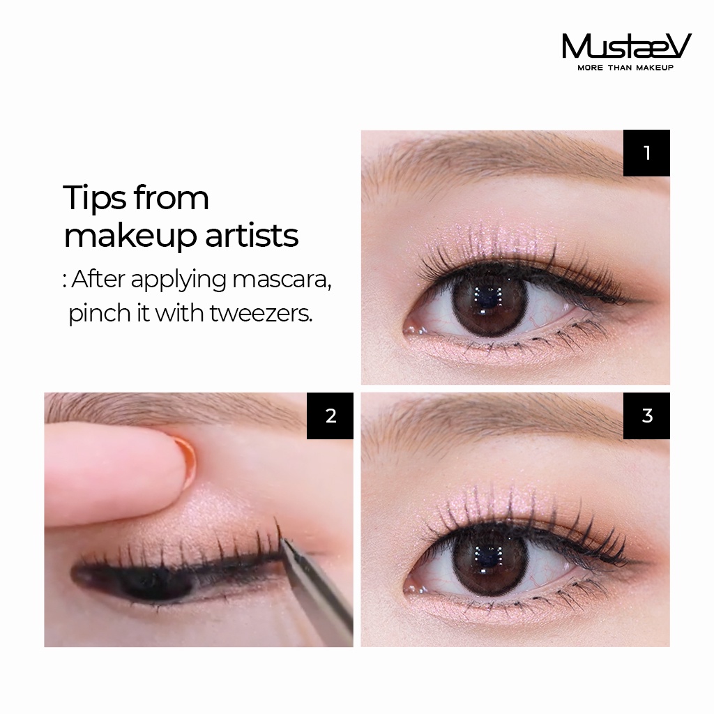 Mascara chống thấm nước MUSTAEV cố định Powerproof Mascara