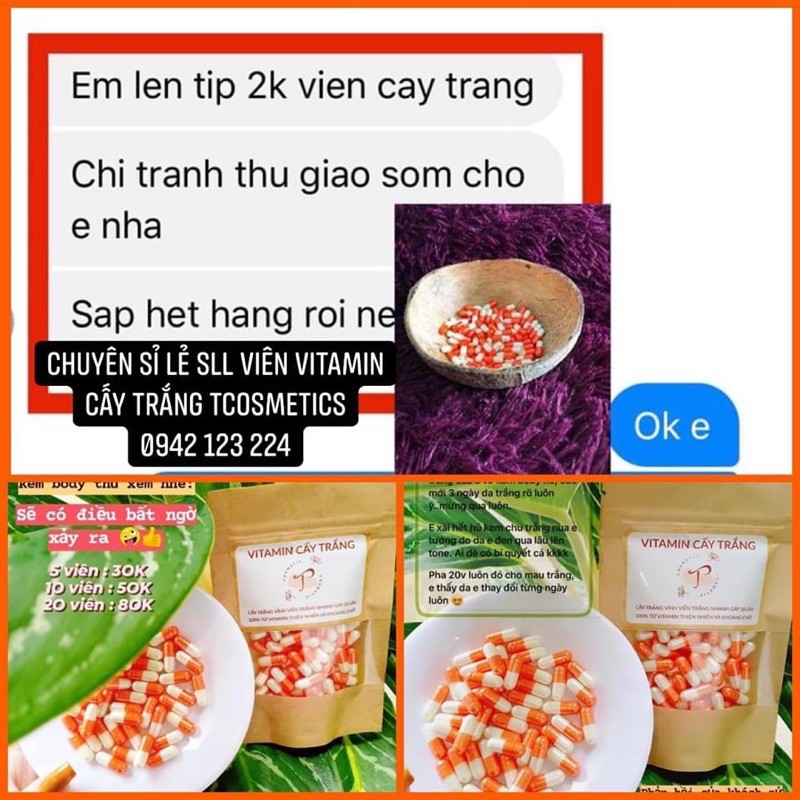 [SIÊU RẺ]1 Viên  Cấy Trắng Vĩnh Viễn, Vitamin Siêu Cấy Trắng Gấp 10 Lần, Trắng Nhanh Cấp Tốc, Hiệu Quả Trắng Siêu Tốc | BigBuy360 - bigbuy360.vn