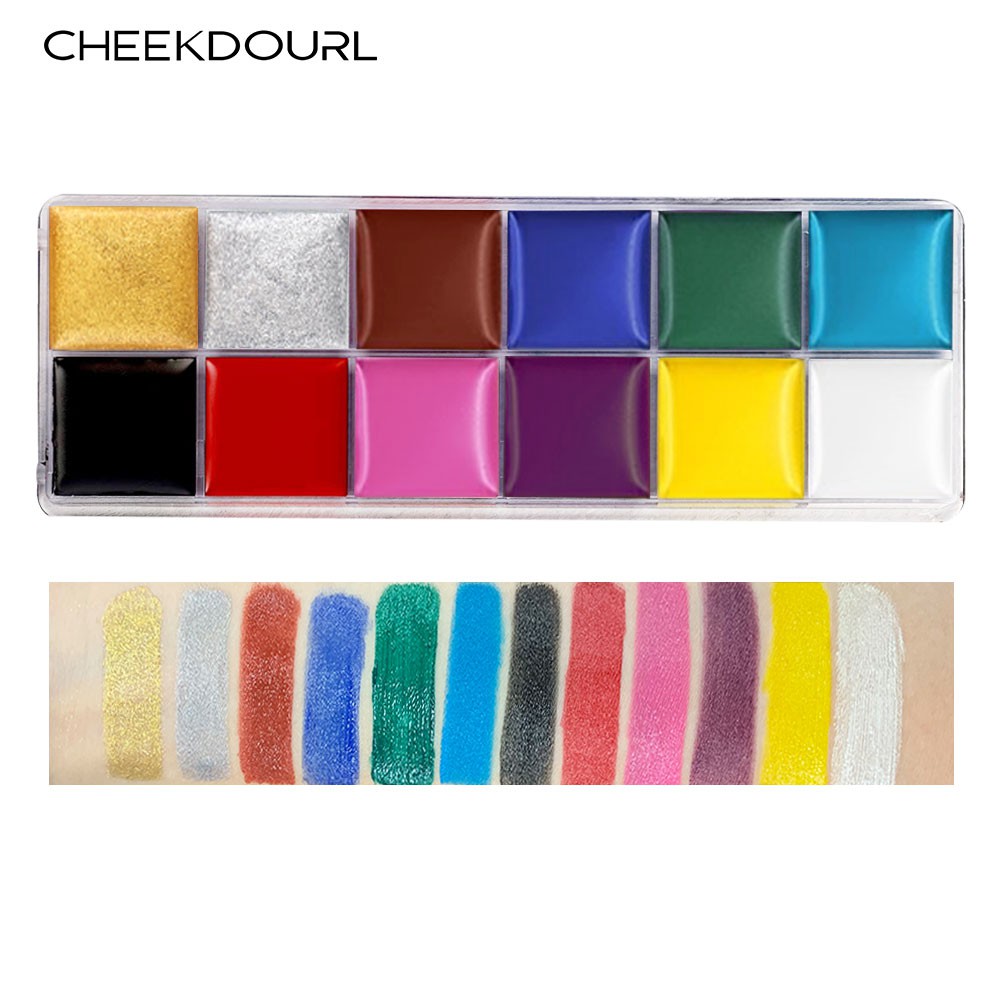 [Hàng mới về] Bảng 12 Màu Vẽ Cơ Thể Và Trang Điểm Mặt Vui Nhộn Phù Hợp Cho Các Dịp Lễ Hóa Trang | BigBuy360 - bigbuy360.vn