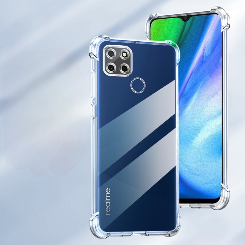 Ốp lưng Realme C12 dẻo trong suốt lồi 4 góc hạn chế ố vàng ôm khít máy