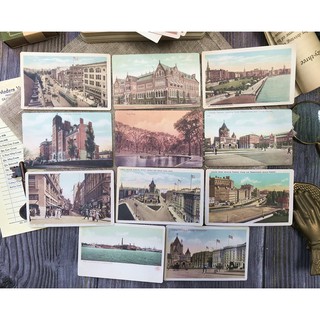 Sticker ảnh postcard cũ retro color