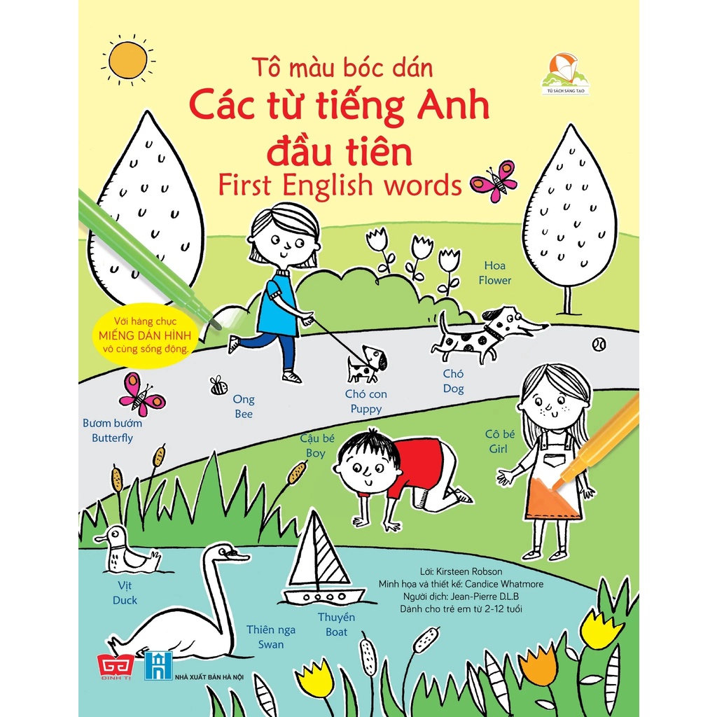 Sách - Tô màu bóc dán