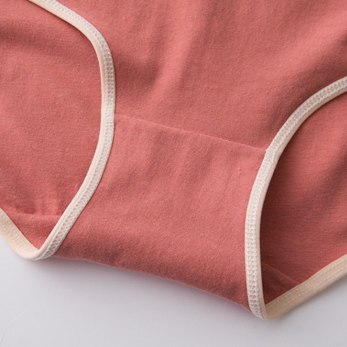 quần lót nữ cotton vải mềm mại kháng khuẩn cao cấp KIMCHIBIKINI chip nhật trơn cạp cao thoáng mát dễ thương QL010