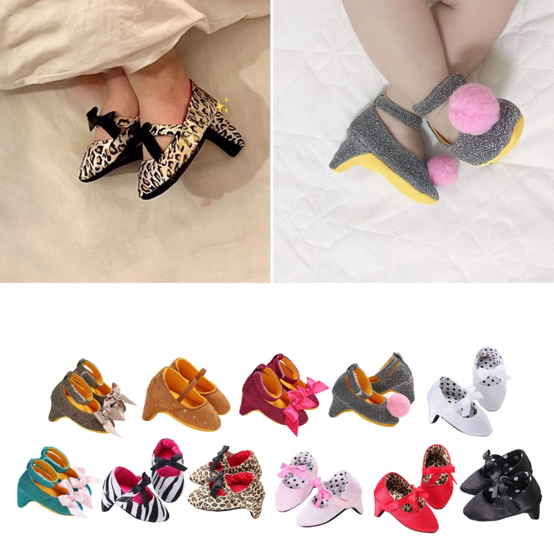 1 Đôi Giày Cao Gót Chấm Bi Đế Mềm Làm Đạo Cụ Chụp Ảnh Kỷ Niệm Cho Bé Gái Sơ Sinh