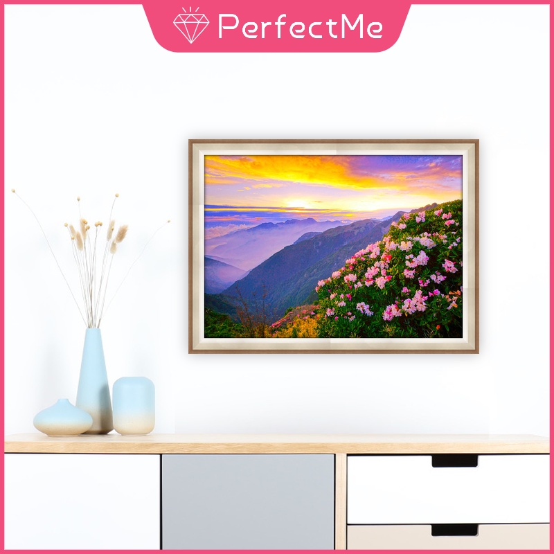 Bộ Tranh Đính Đá Họa Tiết Phong Cảnh Độc Đáo Kích Thước 40X30Cm Trang Trí Nhà Cửa