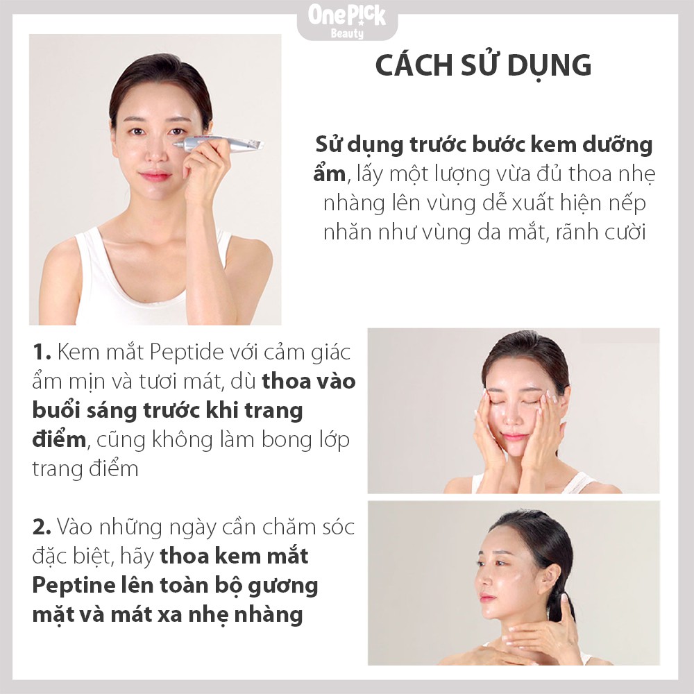 [Hàng mới về] Kem mắt SWANICOCO Peptine 20ml giảm quầng thâm tan bọng mắt làm mờ nếp nhăn chăm sóc da đặc biệt 