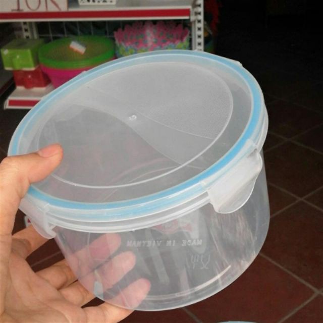 Bộ 3 Hộp Đựng Thực Phẩm Hình TRÒN Việt Nhật, Hộp lạnh Trữ Thực Phẩm ( 6536) HA11