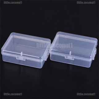 Set 2 hộp nhựa trong suốt hình vuông nhỏ đa năng