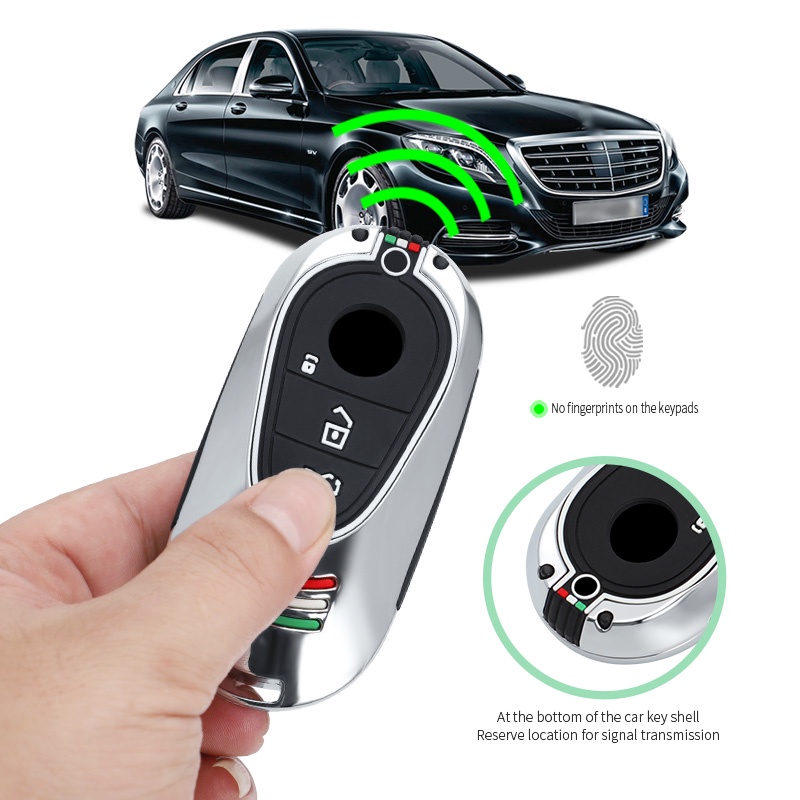 Vỏ Bọc Bảo Vệ Chìa Khóa Xe Hơi Mercedes Benz C S Class W206 W223 S350 C260 C300 S400 S450 S500 Bằng Hợp Kim Kẽm