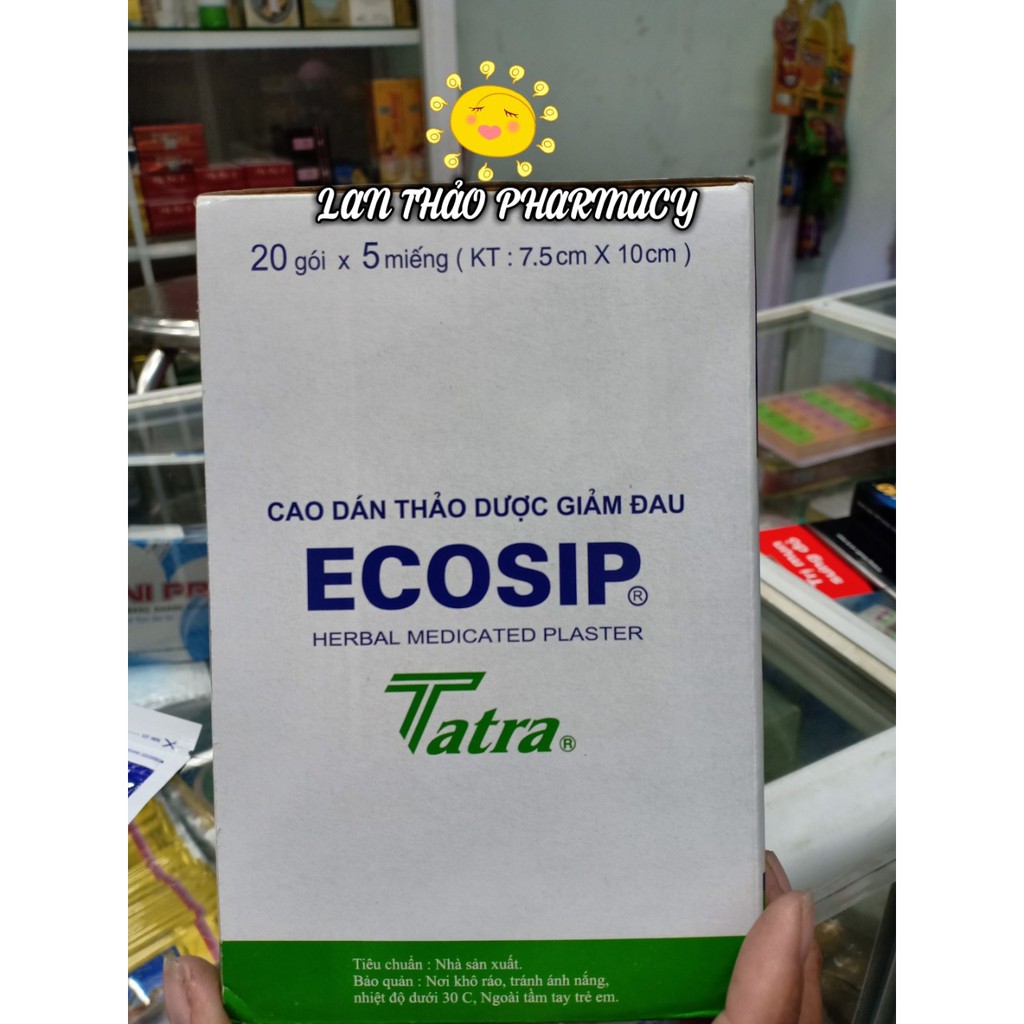 Dán thảo dược Ecosip chính hãng hỗ trợ giảm đau giá tốt