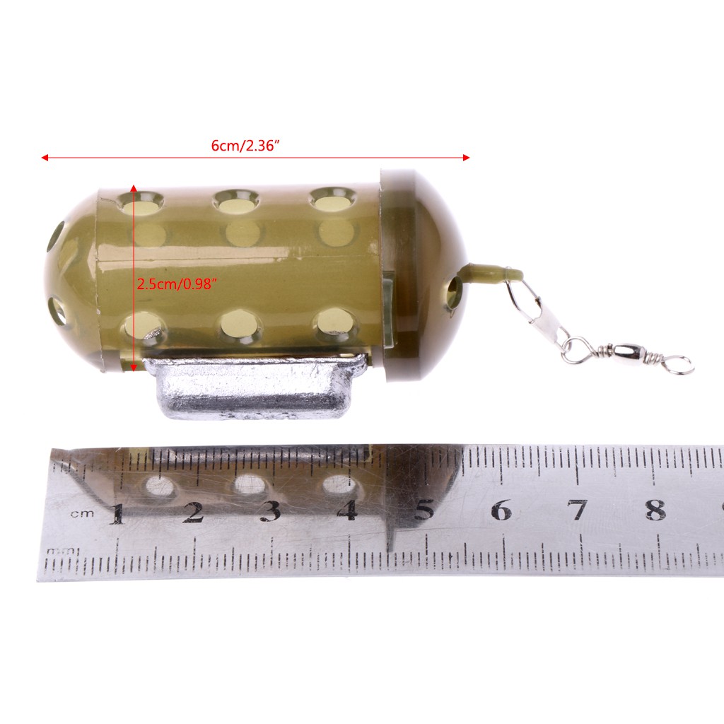 Dụng cụ đựng mồi nhử cá dạng lồng gắn lồng