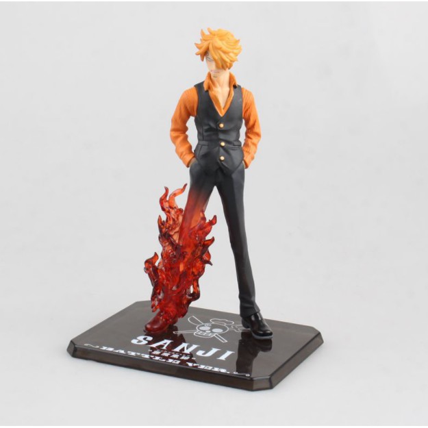Mô Hình Figure One Piece Sanji chân lửa có 3 đầu 15Cm