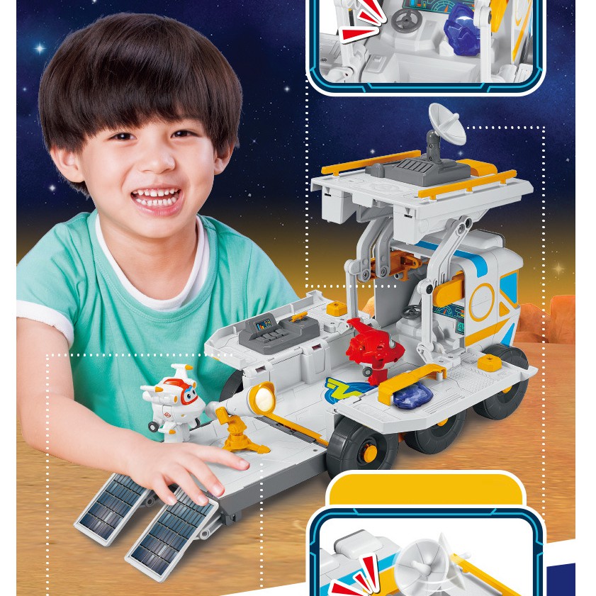 Đồ chơi super wings đội bay siêu đẳng mô hình xe trạm không gian Rover cỡ lớn